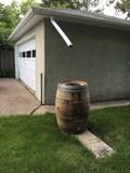 Example of rain barrel placement.
