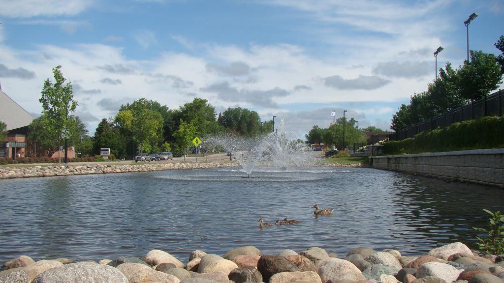 Pond With Fountains