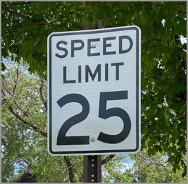 25 mph speed limit
