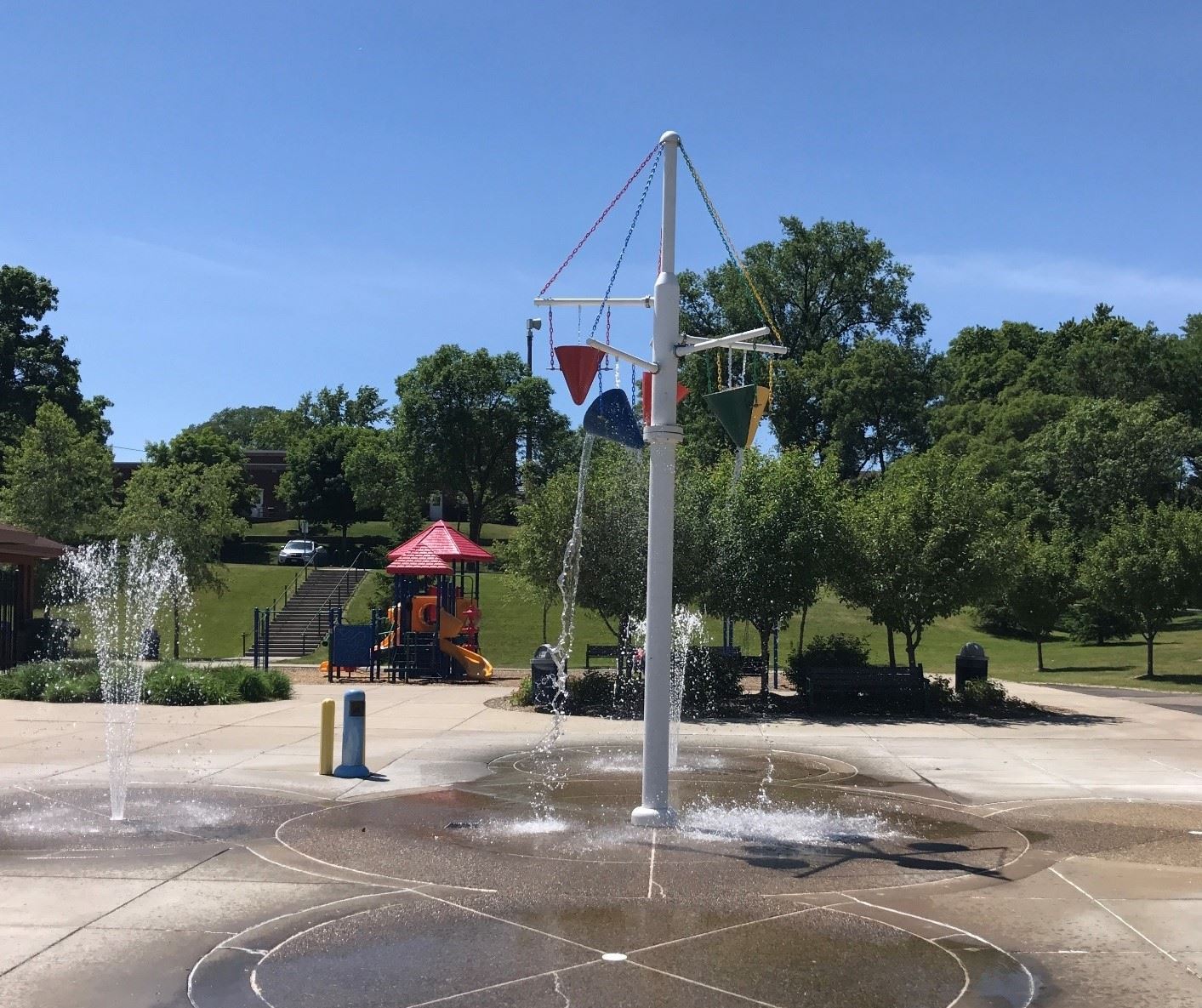 Photo of splash pad features located at Central Park