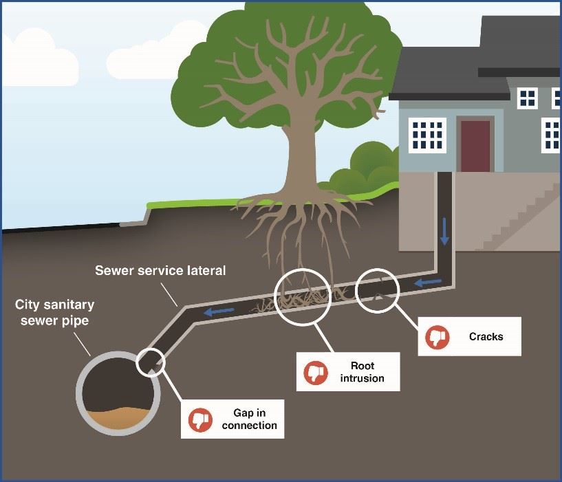Underground Sewer line diagram
